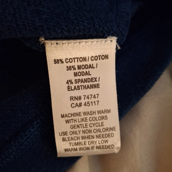 Natural Reflections Women's Royal Blue Short Sleeve Hoodie - Picture 6 of 7